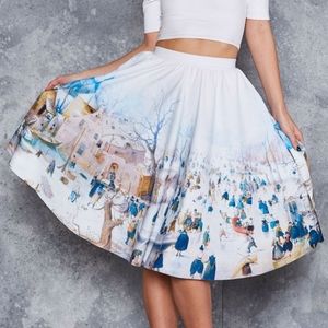 Blackmilk Winterscape Pocket Midi Skirt